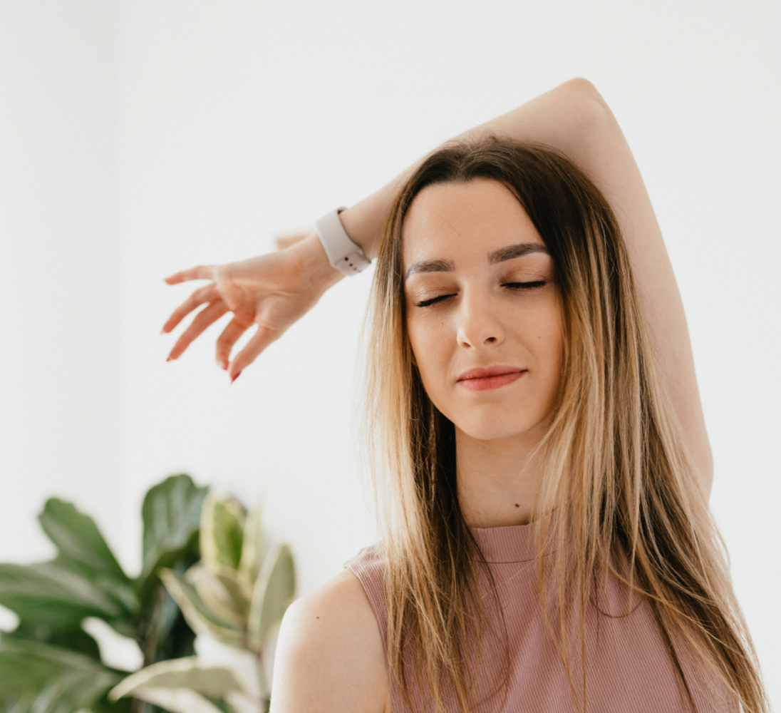 Woman looking zen