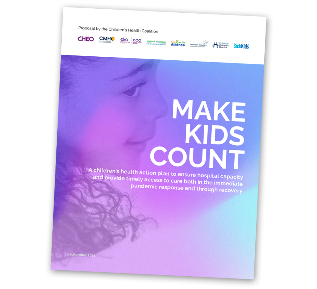report cover for Make Kids Count - Action Plan from the Children's Health Coalition